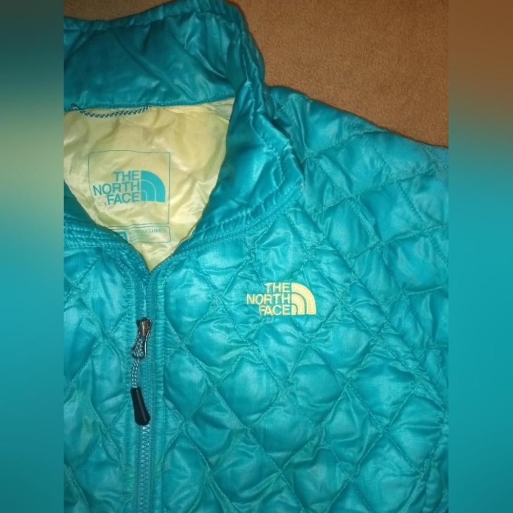 Blue North face windbreaker jacket
